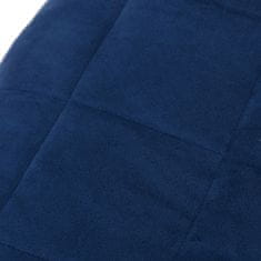 Vidaxl Obtežena odeja modra 155x220 cm 7 kg blago