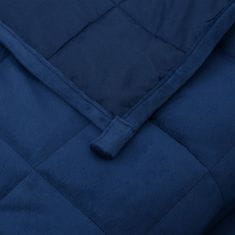 Greatstore Obtežena odeja modra 138x200 cm 6 kg blago