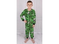 sarcia.eu Minecraft Enodelna pižama/kombinezon za fante, zelena, na zadrgo, onesie 3-4 lata 98/104 cm