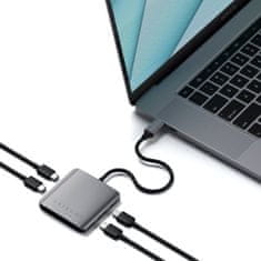 Satechi priklopna postaja, 4x USB-C, do 5 Gbps, siva - odprta embalaža