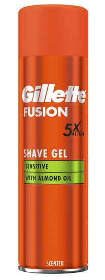 Gillette Fusion Sensitive gel za britje, 200 ml