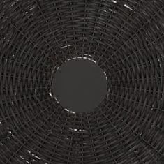 Homla HOMLA LEYA Kavna mizica iz ratana naravna črna 54x54x40 cm