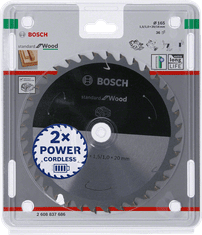 shumee ŽAGA ZA LES BOSCH STANDARD ACCU 165x20x36z