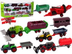 shumee Komplet kmetijskih vozil traktor 12 kosov kovinski