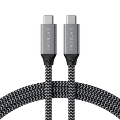 Satechi kabel, pleten, USB-C, 40Gb/s, 80 cm, siv