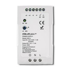 Qoltec napajalnik qoltec din rail | 90w | 12v | 7,5a | bela | slim