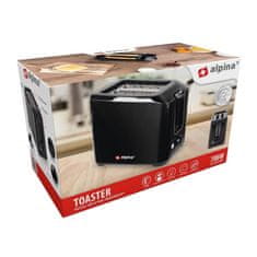 Northix Toaster, 2 rezini kruha - 700 W - črn 