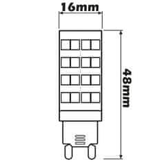 LUMILED LED žarnica G9 CAPSULE 5W = 40W 460lm 6500K Hladno bela 360°