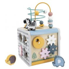 Viga Toys Activity Box Leseni izobraževalni igralni center 5v1 kocka