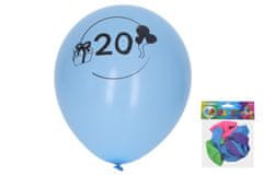 Napihljiv balon 30 cm - komplet 5, s številko 20