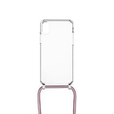 FIXED Pure Neck zaščitni ovitek z roza vrvico za okoli vratu za Apple iPhone XR (FIXPUN-334-PI)