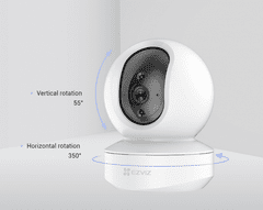 EZVIZ Brezžična WiFi kamera 4MP vrtljiva za znotraj in s snemalnikom v obliki microsd kartice (pregledovanje posnetkov preko aplikacije telefona na daljavo)