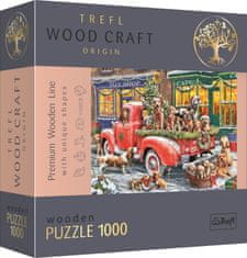 Trefl Wood Craft Origin Puzzle Božičkovi pomočniki 1000 kosov