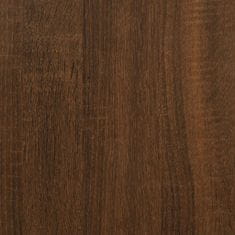 Vidaxl Pisalna miza rjavi hrast 100x50x90 cm inženirski les in železo