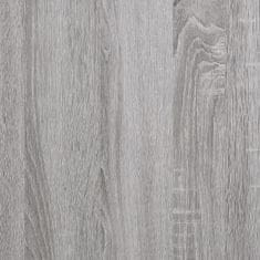 Vidaxl Pisalna miza siva sonoma 80x50x90 cm inženirski les in železo