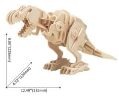 Robotime Rokr 3D lesena sestavljanka Hodi T-Rex 85 kosov