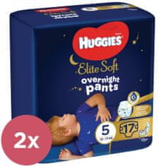 Huggies 2x Elite Soft Pants OVN plenice za enkratno uporabo 5 (12-17 kg) 17 kosov