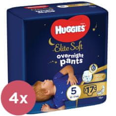 Huggies 4x Elite Soft Pants OVN plenične hlače za enkratno uporabo 5 (12-17 kg) 17 kosov