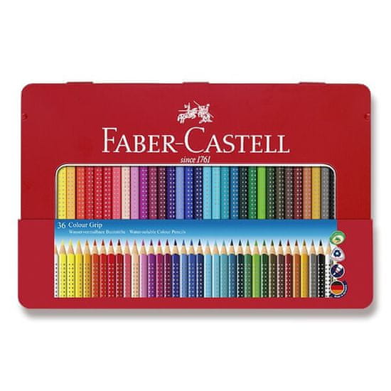 Faber-Castell Pisalne barvice Grip 2001 pločevinasta škatla, 36 barv