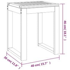 Vidaxl Kopalniški stolček 40x30x46 cm trdna orehovina