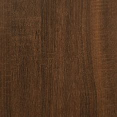 Vidaxl Garderobna omara rjavi hrast 100x50x200 cm inženirski les