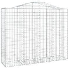 Vidaxl Obokane gabion košare 3 kosi 200x50x160/180 cm pocinkano železo