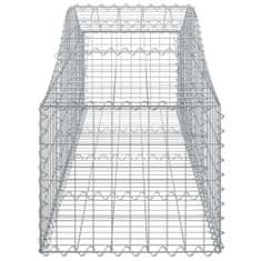 Vidaxl Obokane gabion košare 4 kosi 200x50x40/60 cm pocinkano železo