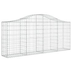 Vidaxl Obokane gabion košare 13 kosov 200x30x80/100 cm cinkano železo