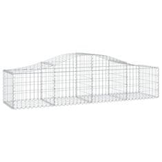 Vidaxl Obokane gabion košare 2 kosi 200x50x40/60 cm pocinkano železo