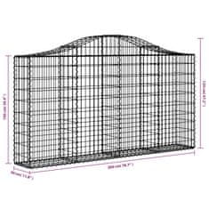 Vidaxl Obokana gabonska košara 200x30x100/120 cm pocinkano železo