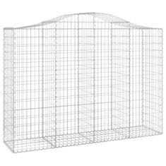 Vidaxl Obokane gabion košare 2 kosi 200x50x140/160 cm pocinkano železo