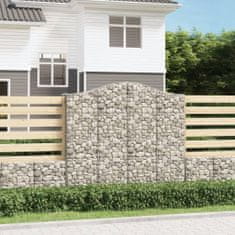 Vidaxl Obokane gabion košare 8 kosi 200x50x180/200 cm pocinkano železo