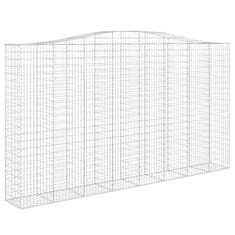 Vidaxl Obokane gabion košare 2 kosa 400x50x220/240 cm pocinkano železo