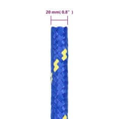 Vidaxl Vrv za čoln moder 20 mm 50 m polipropilen