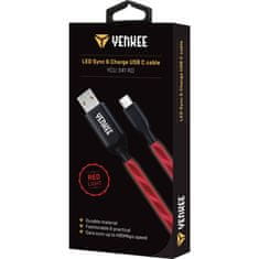 Yenkee Kabel USB Yenkee YCU 341 RD LED Kabel USB C / 1m