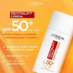 Loreal Paris Dnevni zaščitni fluid Revita lift Clinical SPF50+ z vitaminom C (Anti-UV Fluid) 50 ml