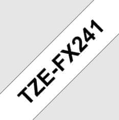 TZE-FX241, bela / črna, 18 mm