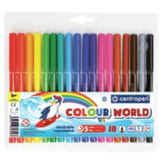 Centropen COLOUR WORLD 7550 trikotni markerji, komplet 18 barv