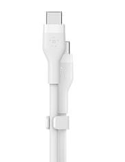 Belkin kabel, silikon, USB-C - USB-C 2.0, 3M, bel (CAB009bt3MWH)