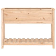 Vidaxl Visoka greda s polico 111,5x34,5x81 cm trdna borovina
