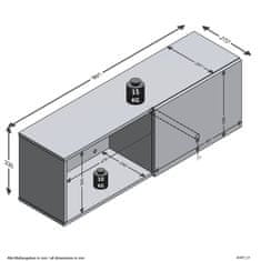 Vidaxl FMD Stenska enota s stojalom za oblačila, 99,1x27,2x33 cm, črna