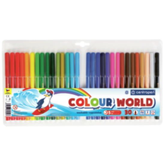 Centropen COLOUR WORLD 7550 trikotni markerji, komplet 30 barv