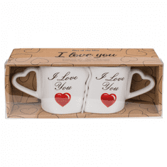 HugoShop Komplet 2 Skodelic I LOVE YOU