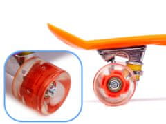 Aga Frisbee rolka za skateboard LED oranžna