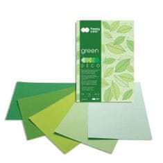 Happy Color Barvni blok papirja A4 Deco 170 g - zeleni odtenki