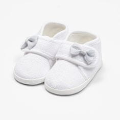 NEW BABY Otroški čevlji z lokom beli 6-12 m
