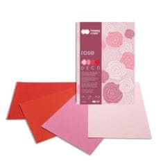 Happy Color Barvni papirni blok A4 Deco 170 g - roza in rdeči odtenki
