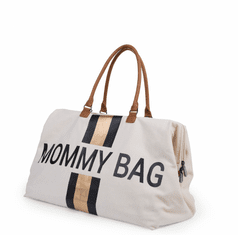 Childhome Previjalna torba Mommy Bag Umazano bela / Črno zlato