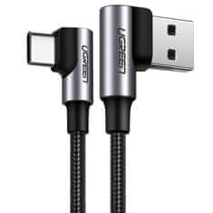 Ugreen usb-c na usb-a 2.0 kotni kabel ugreen us176, 3a, 3m (črn)