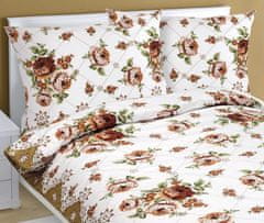 Bombažna posteljnina - 140x200, 70x90 cm - Roza rjava